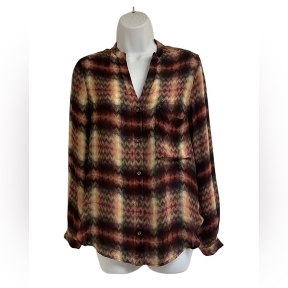 Haute Hippie Popover Silk Blouse - Picture 1 of 6